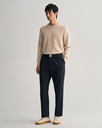 Flamme-puuvillaneulepusero, jossa py&ouml;re&auml; p&auml;&auml;ntie