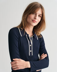 Pitkähihainen pikeepaita joustinneuletta