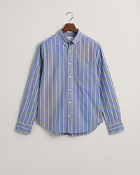 Regular fit ‑mitoitettu raidallinen popliinipaita