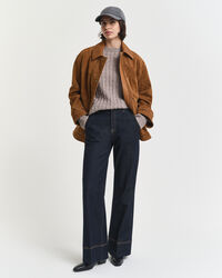 Villainen palmikkoneulepusero, pyöreä pääntie