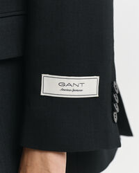 Relaxed fit ‑mitoitettu kaksirivinen Hopsack-villasekoitebleiseri