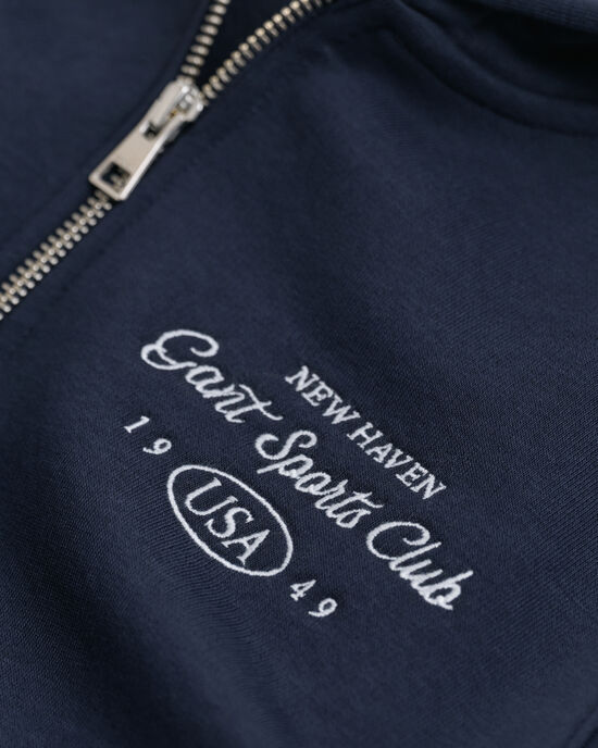 Teen Girls ‑malliston Sports Club ‑huppari, vetoketjullinen pääntie