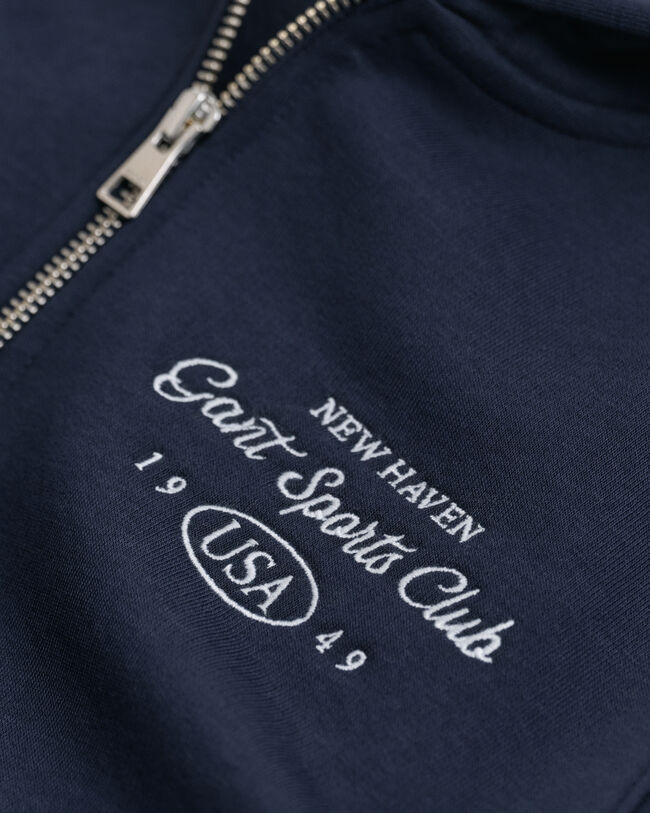 Teen Girls ‑malliston Sports Club ‑huppari, vetoketjullinen pääntie