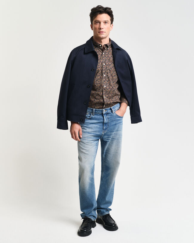 Regular fit ‑mitoitettu paisley-printtipaita