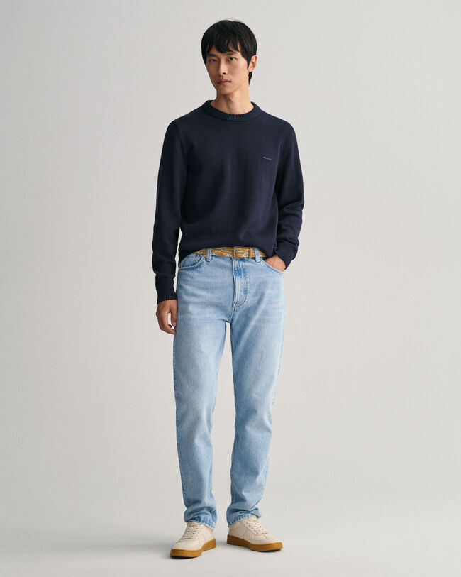 Supima-puuvillaneulepusero, py&ouml;re&auml; p&auml;&auml;ntie