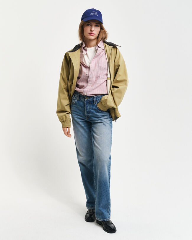 Regular&nbsp;fit ‑mitoitettu raidallinen klassinen oxford-paita