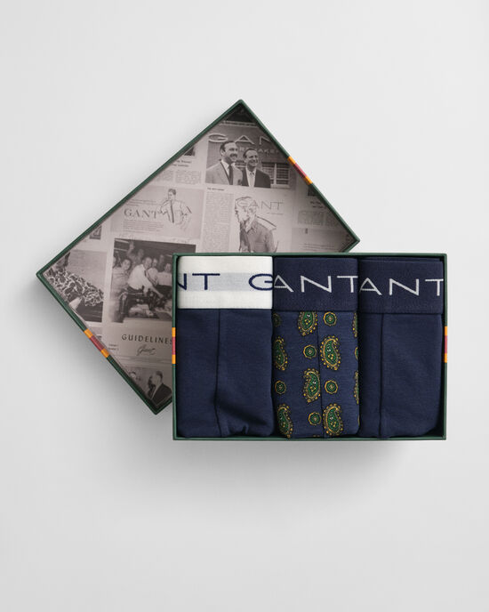 Paisley-printtibokserit lahjapakkauksessa (3 kpl)