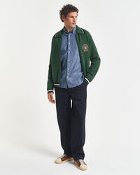 Regular fit ‑mitoitettu indigonsininen chambray-paita