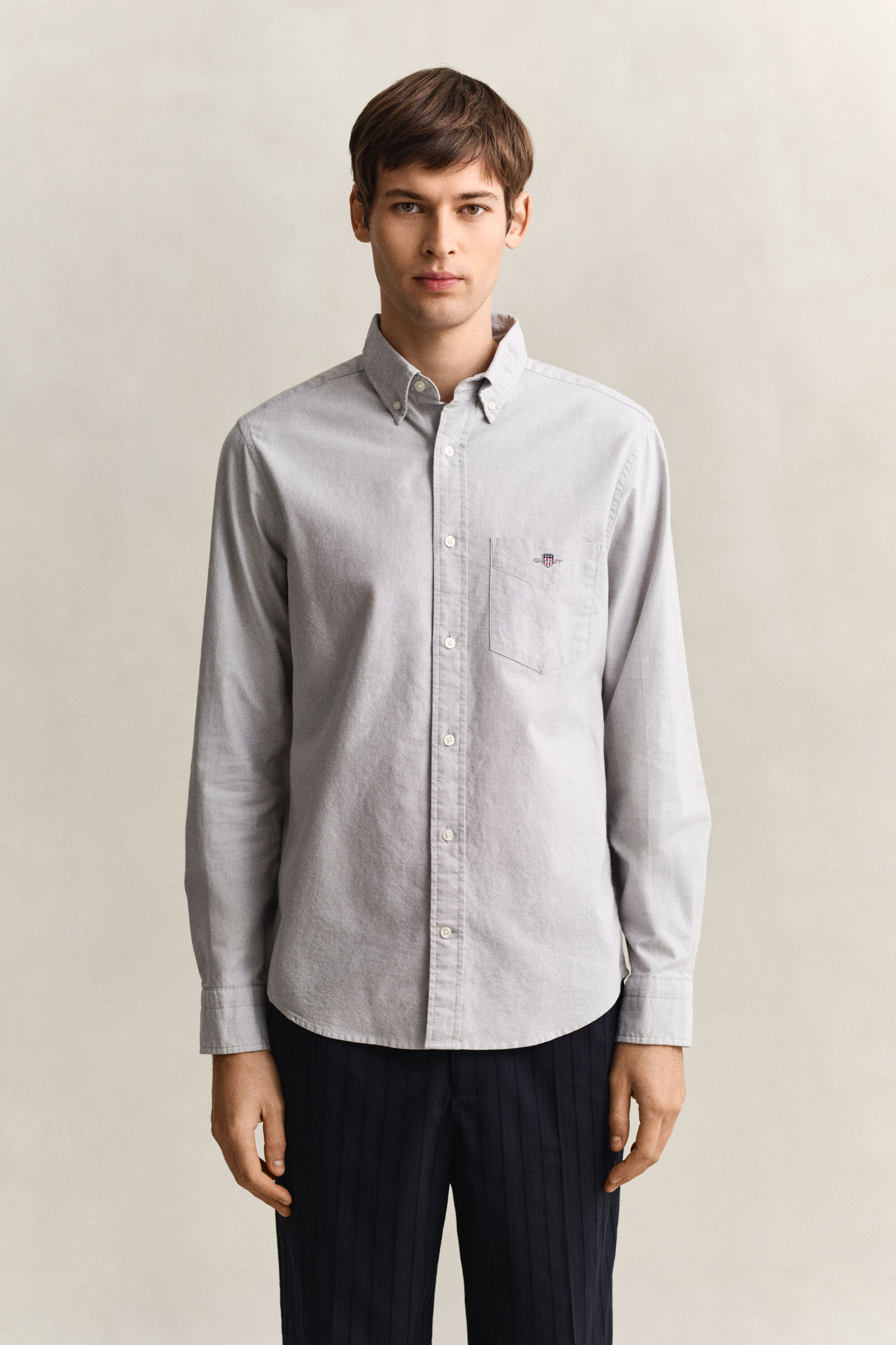 Regular fit ‑mitoitettu klassinen oxford-paita