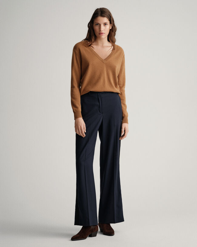 Korkeavyötäröiset smokkihousut