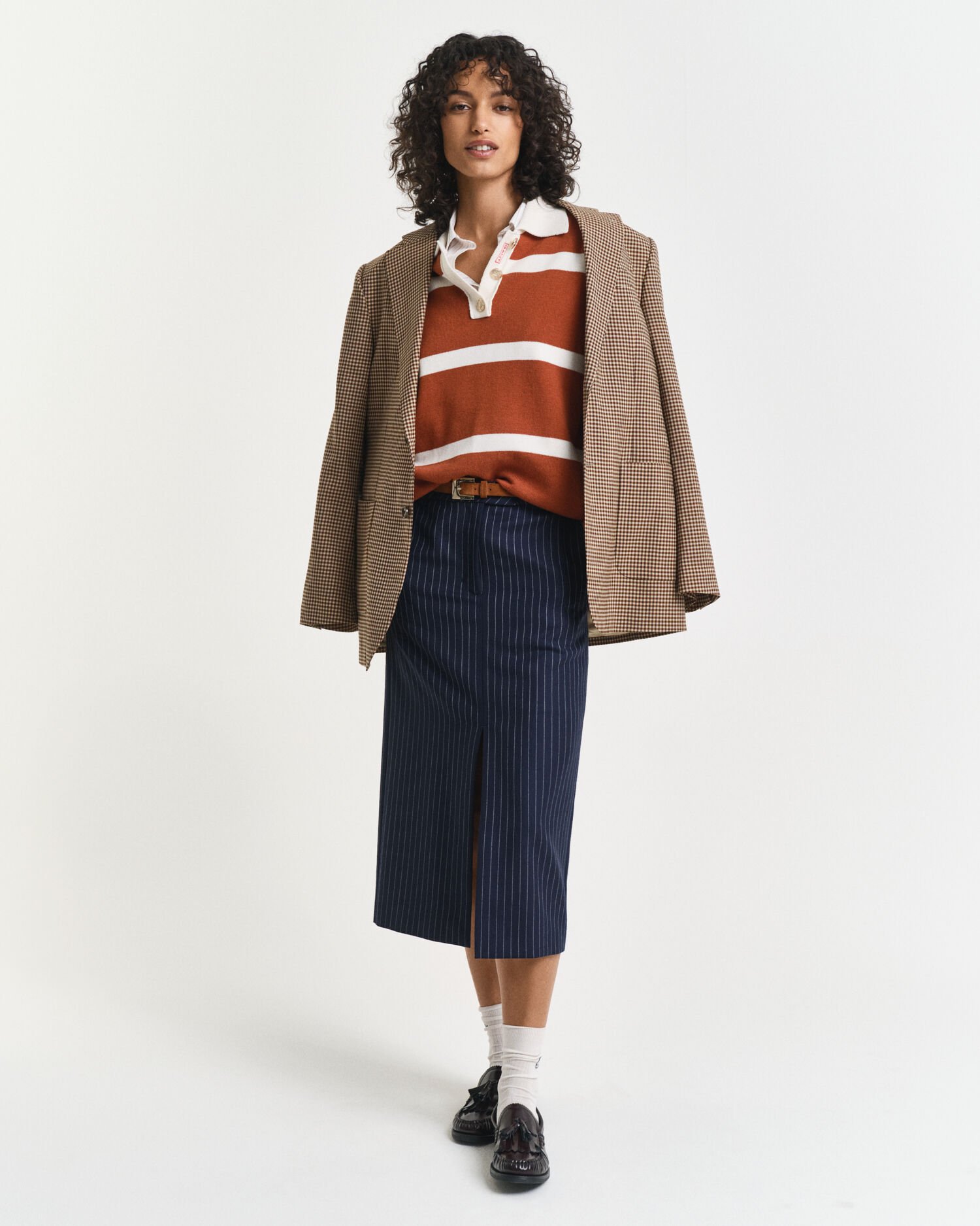 Midimittainen liituraitahame