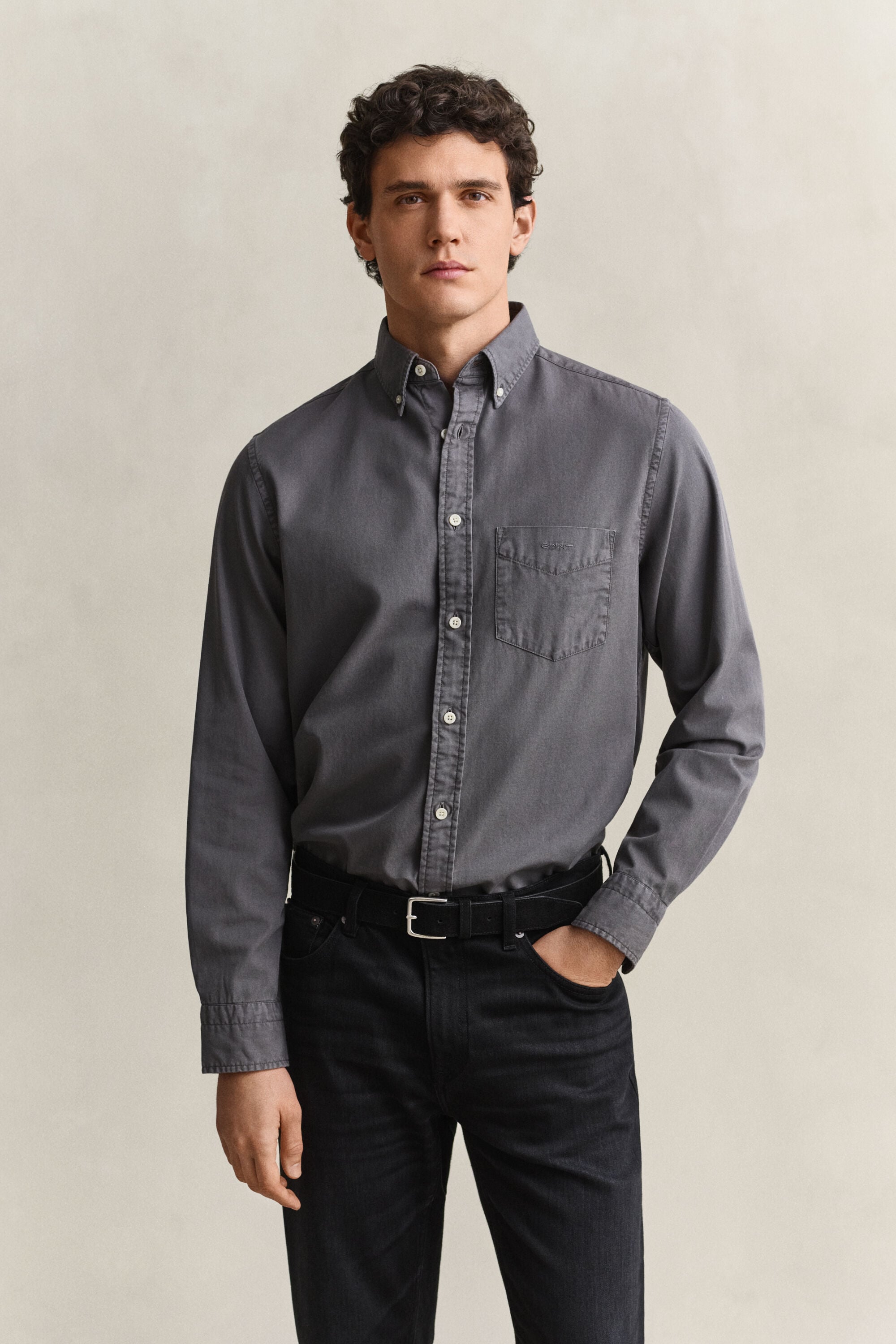 Regular fit ‑mitoitettu tvillipaita