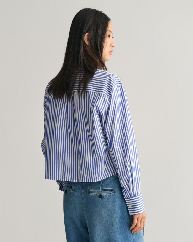Relaxed fit ‑mitoitettu lyhyt raitapaita