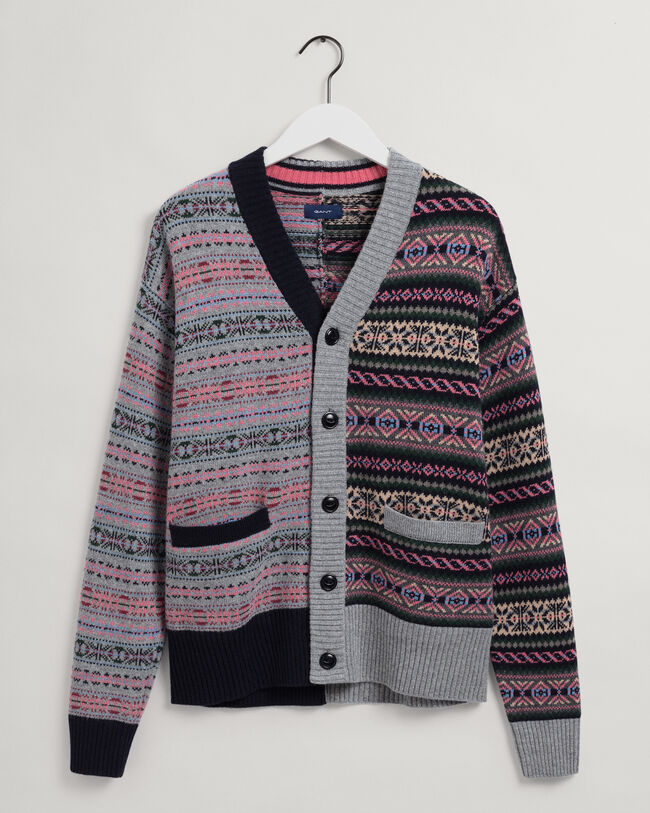 REMAKE fair isle ‑neuletakki