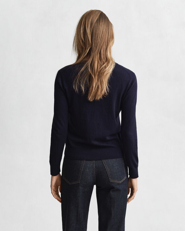 Kevyt neuletakki, pyöreä pääntie