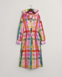 Ruudullinen puuvilla-silkkimekko