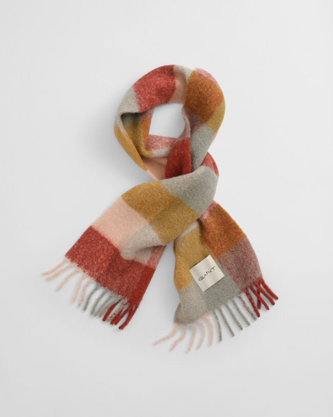 Alpakkavillasekoitteinen ruutuhuivi