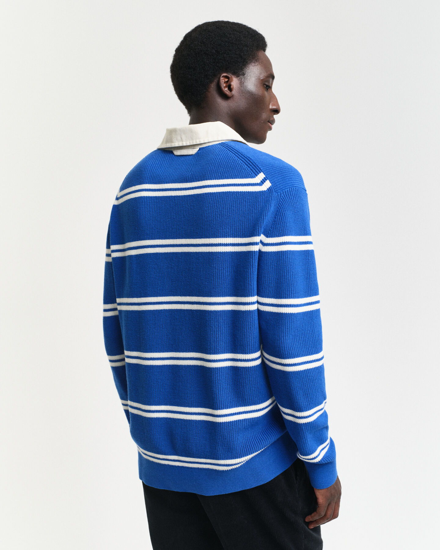 Puuvillainen Rugger-joustinneulepusero