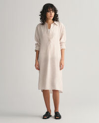 Raidallinen pellavapaitamekko