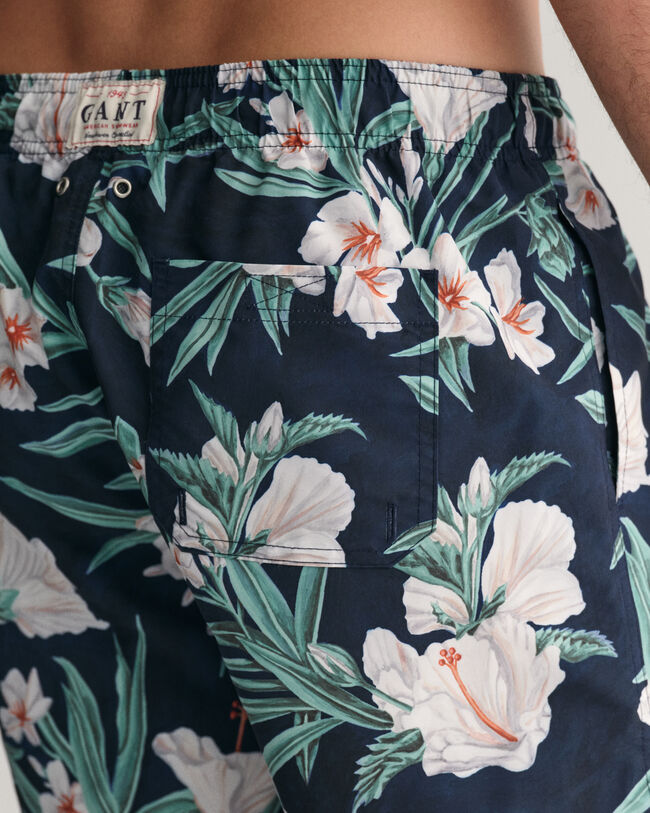Oleander Print Swim Shorts