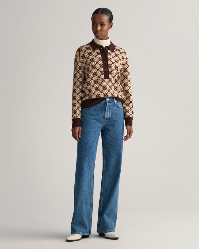 G Patterned ‑jacquard-pikeeneulepusero