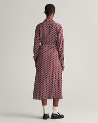 Slim fit ‑mitoitettu geometrisesti kuvioitu paitamekko