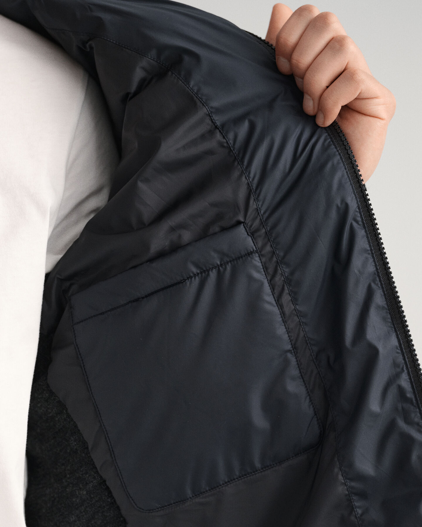 Kevyesti topattu Mixed Media -takki