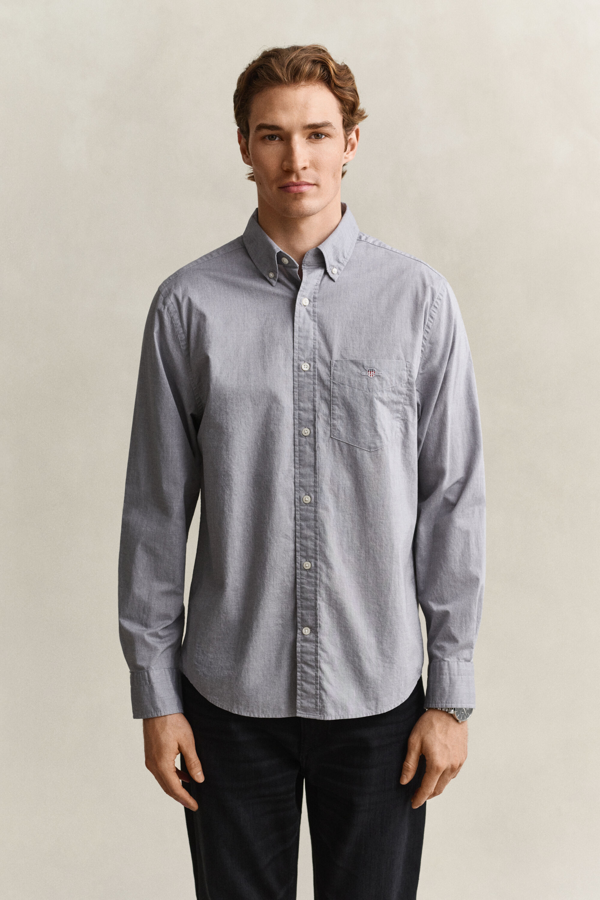 Regular fit ‑mitoitettu Classic-popliinipaita