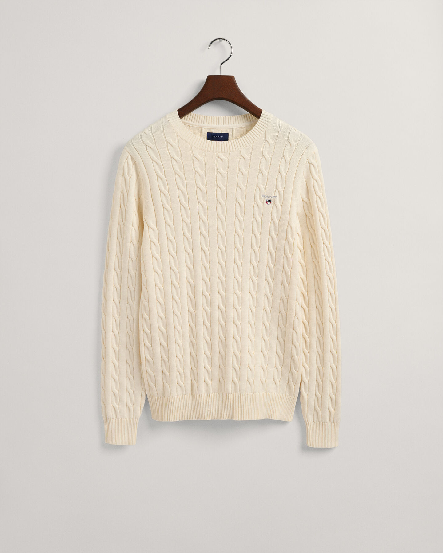 Puuvillainen palmikkoneulepusero, py&ouml;re&auml; p&auml;&auml;ntie