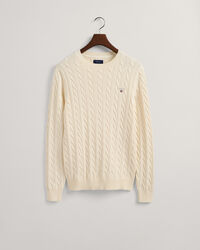 Puuvillainen palmikkoneulepusero, py&ouml;re&auml; p&auml;&auml;ntie