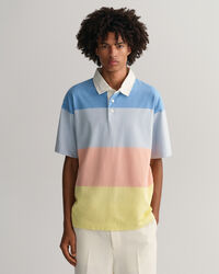 Lyhythihainen Retro Block Stripe Rugger ‑paita