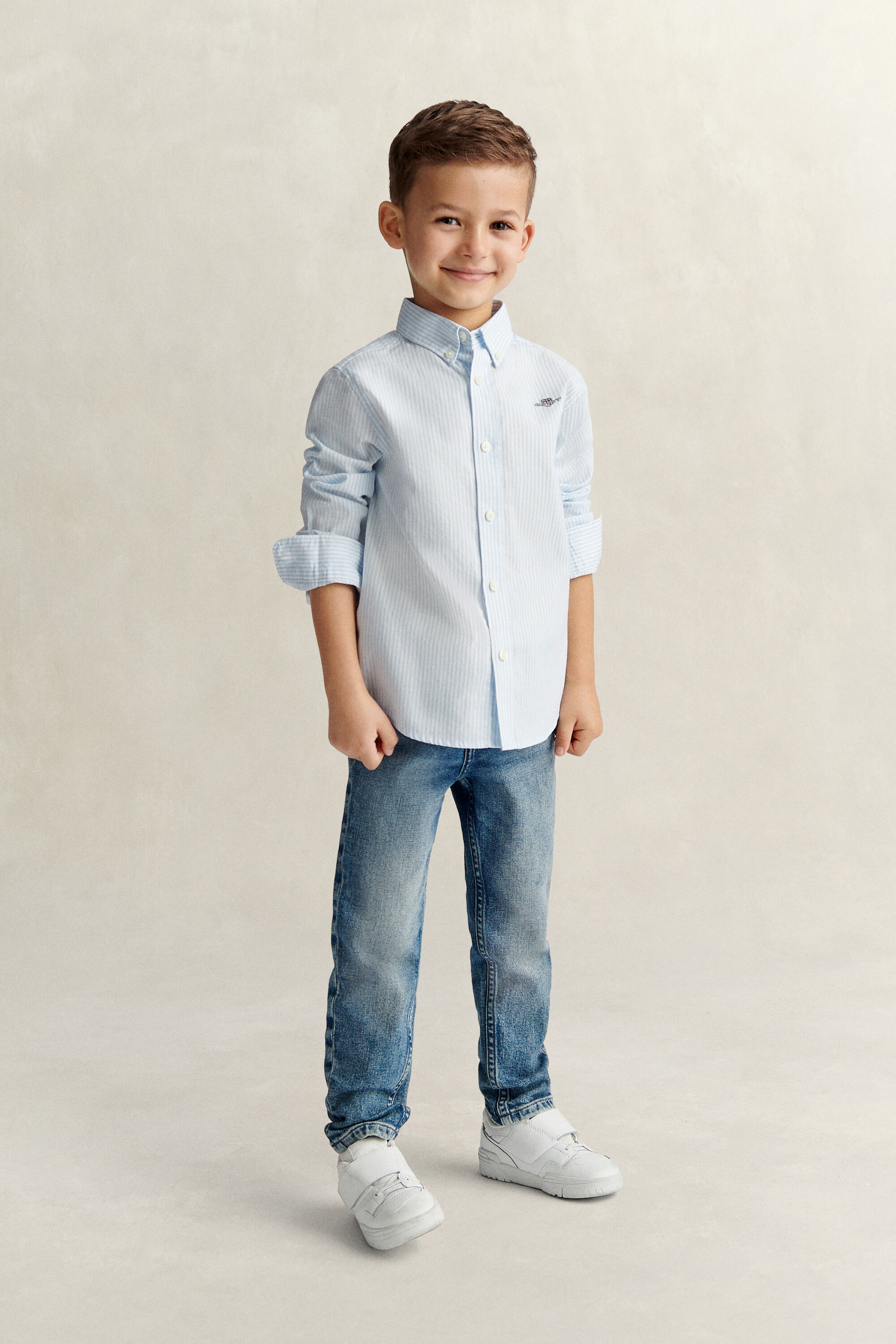 Boys-malliston raidallinen Shield-oxford-paita