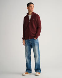 Vetoketjullinen Texture-puuvillaneuletakki