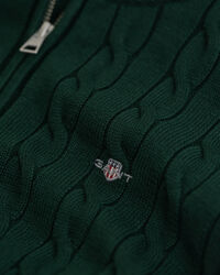 Teens-malliston vetoketjukauluksellinenpalmikkoneule puuvillaa