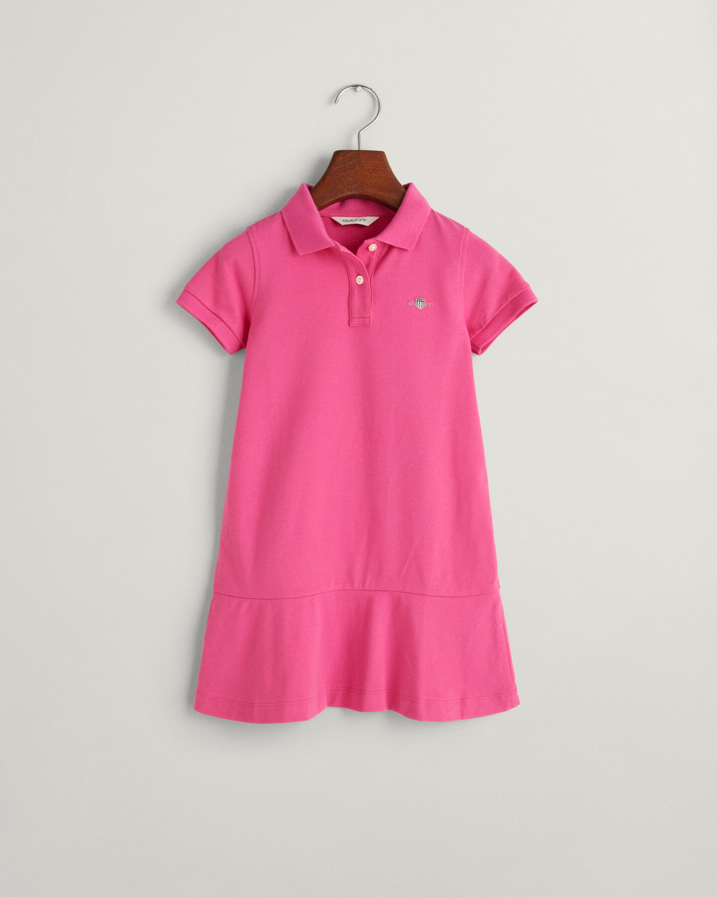 Girls-malliston lyhythihainen leve&auml;helmainen pikeemekko