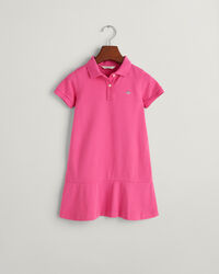 Girls-malliston lyhythihainen leve&auml;helmainen pikeemekko