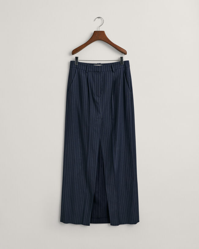 Laskostettu Pinstripe-maksihame