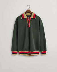 Rugger-collegepaita neulotulla kauluksella