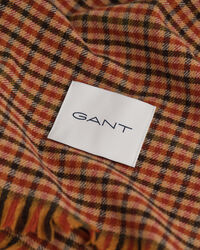 Leveä gingham-ruudullinen villahuivi