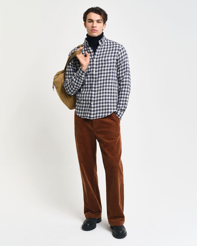 Regular fit ‑mitoitettu ruudullinen flanellipaita