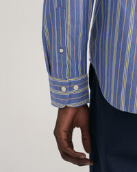 Regular fit ‑mitoitettu raidallinen popliinipaita