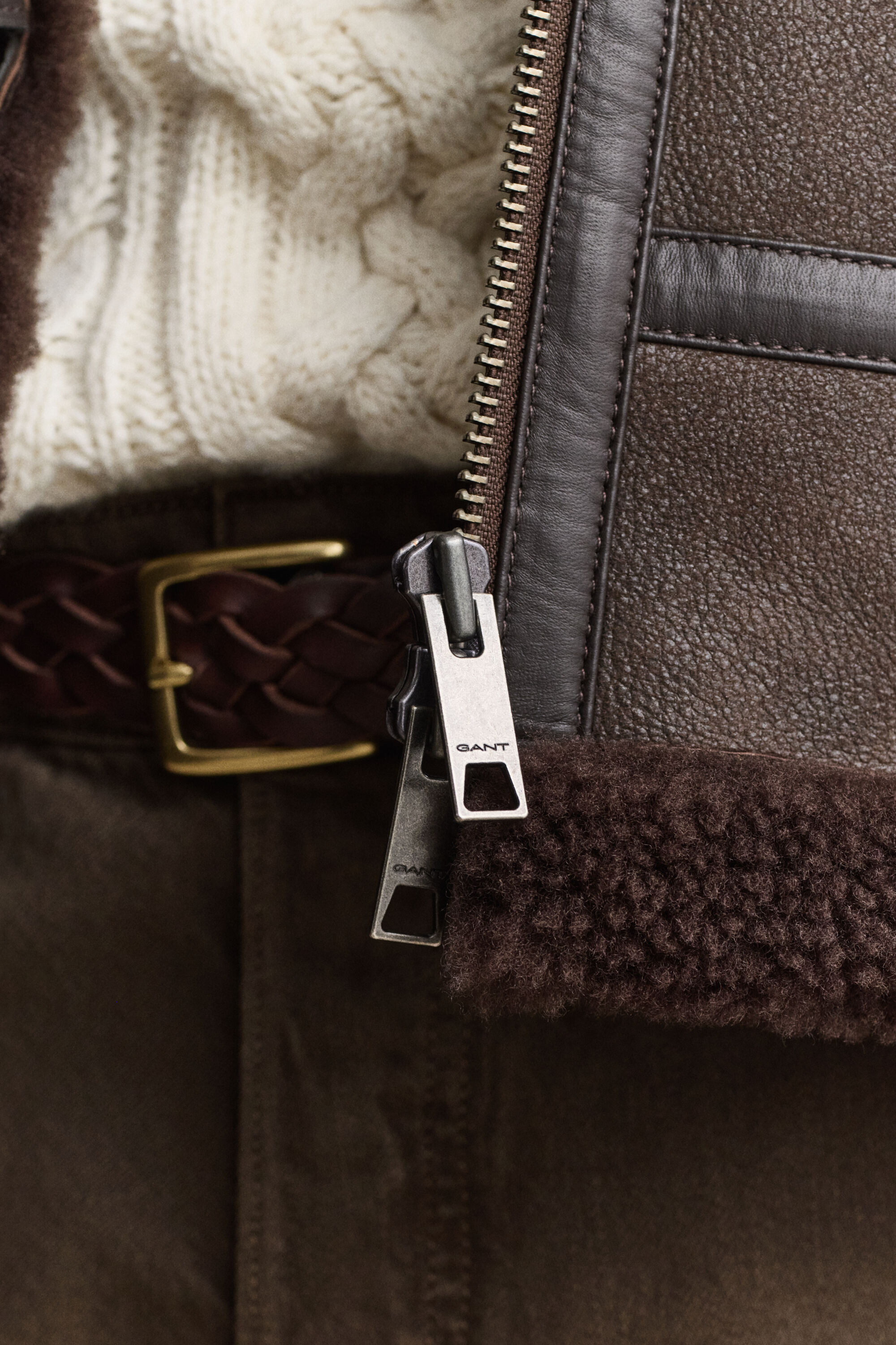 Shearling-takki