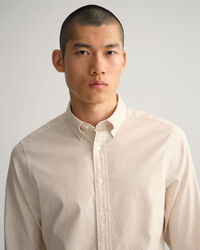 Slim fit ‑mitoitettu pienikuvioinen Paisley-oxford-paita