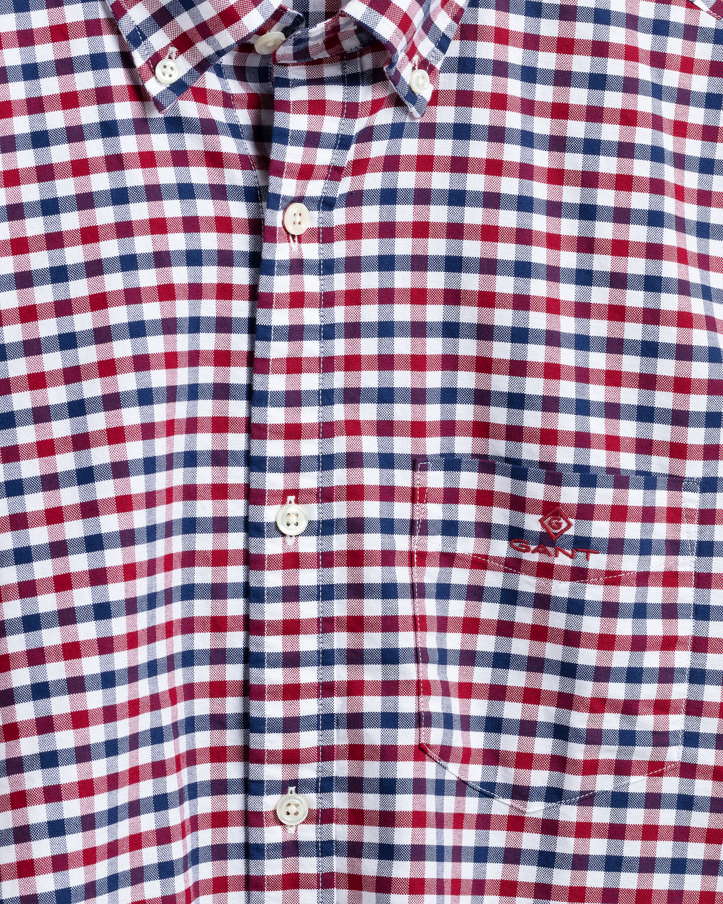 Kaksiv&auml;rinen regular fit ‑mitoitettu, gingham-ruutuinen oxford-paita
