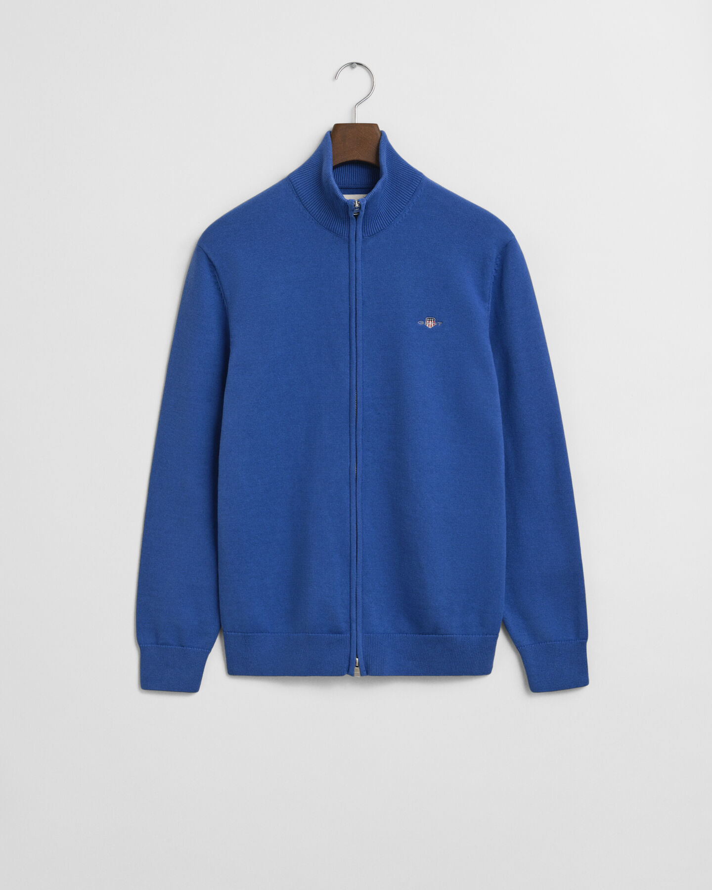 Vetoketjullinen Casual-puuvillaneuletakki