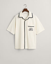 Relaxed fit ‑mitoitettu lyhythihainen Terry Cloth -paita