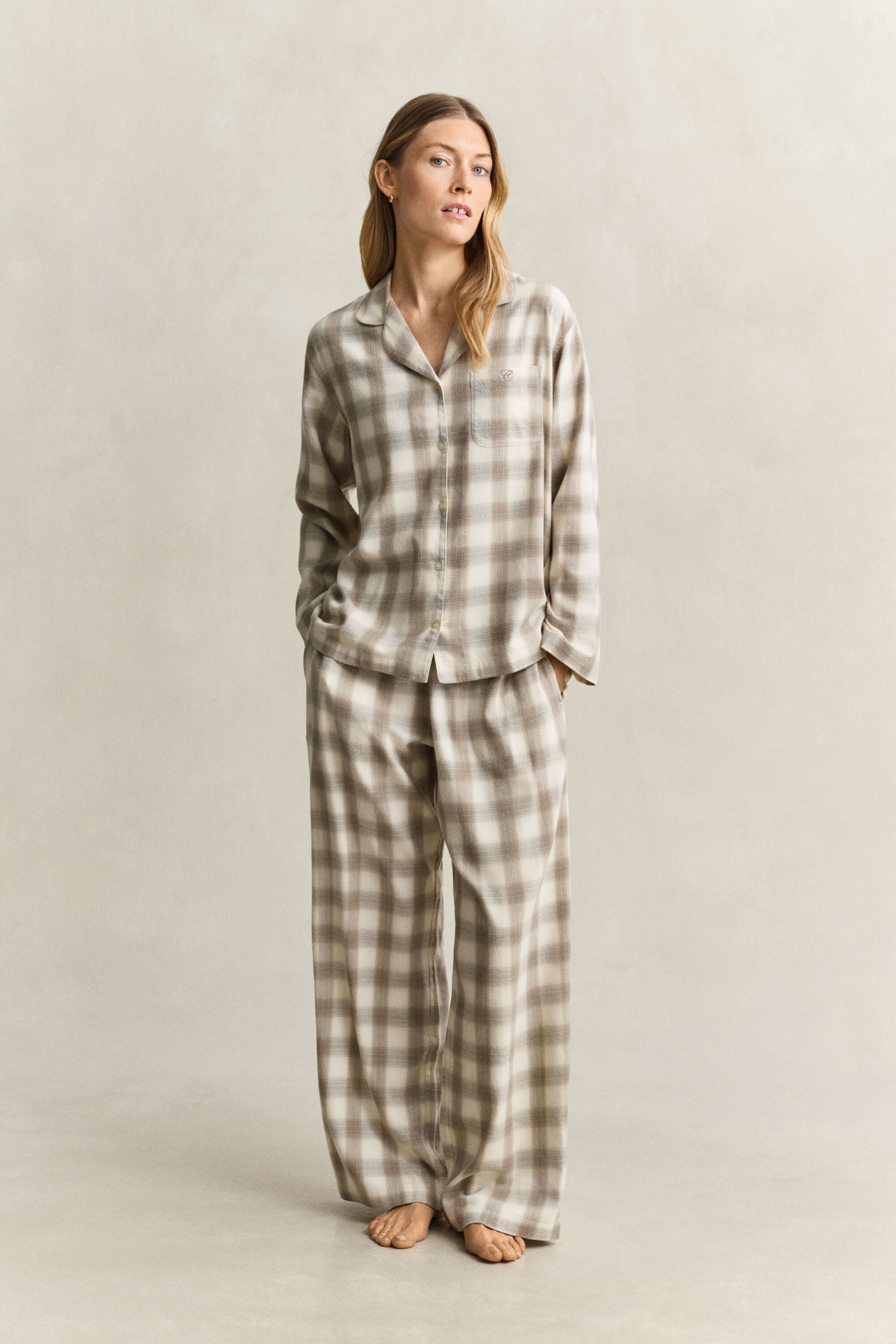 Ruudullinen flanellipyjama