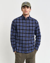 Regular fit ‑mitoitettu kalanruotokuvioinen ruutupaita