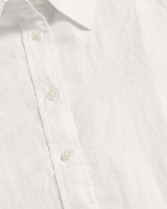 Regular fit ‑mitoitettu pellavainen chambray-paita