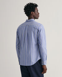 Regular fit ‑mitoitettu raidallinen popliinipaita